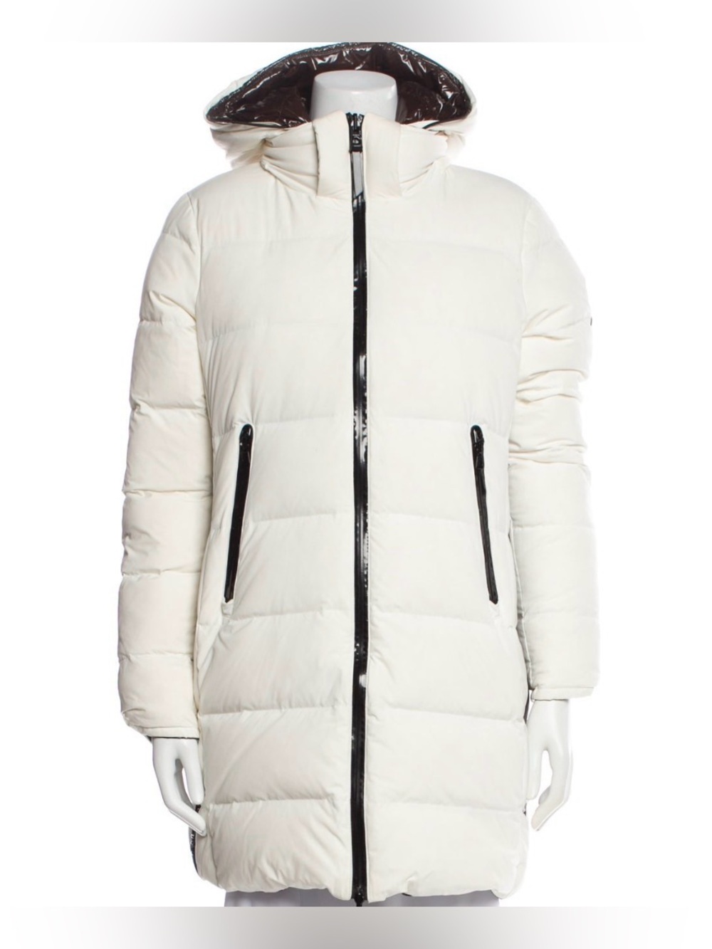 Rudsak Women’s Chocolate Brown white Puffer Coat limited addition reservable